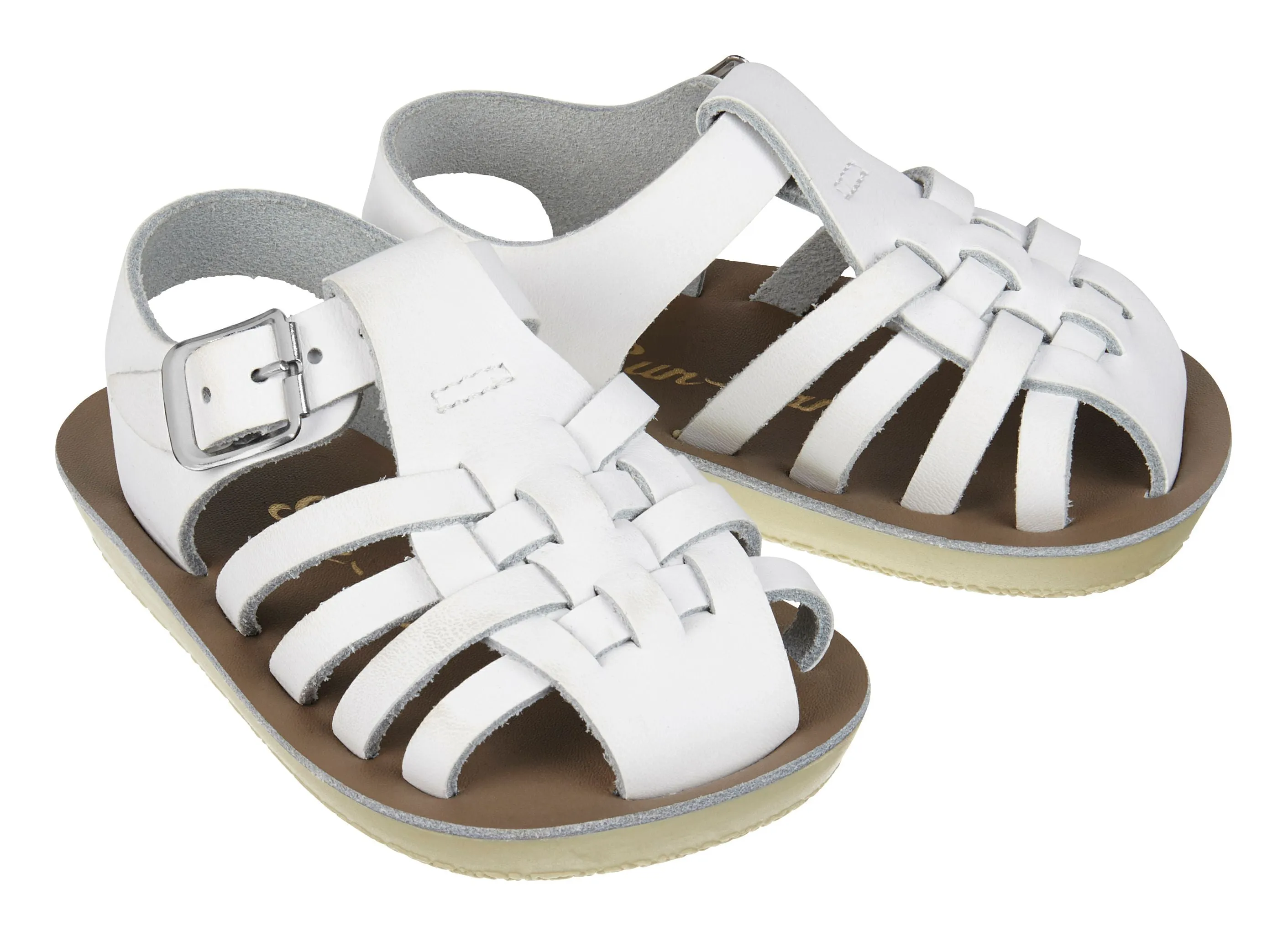 Salt-Water Sun-San | Kids Sailor Sandals | White