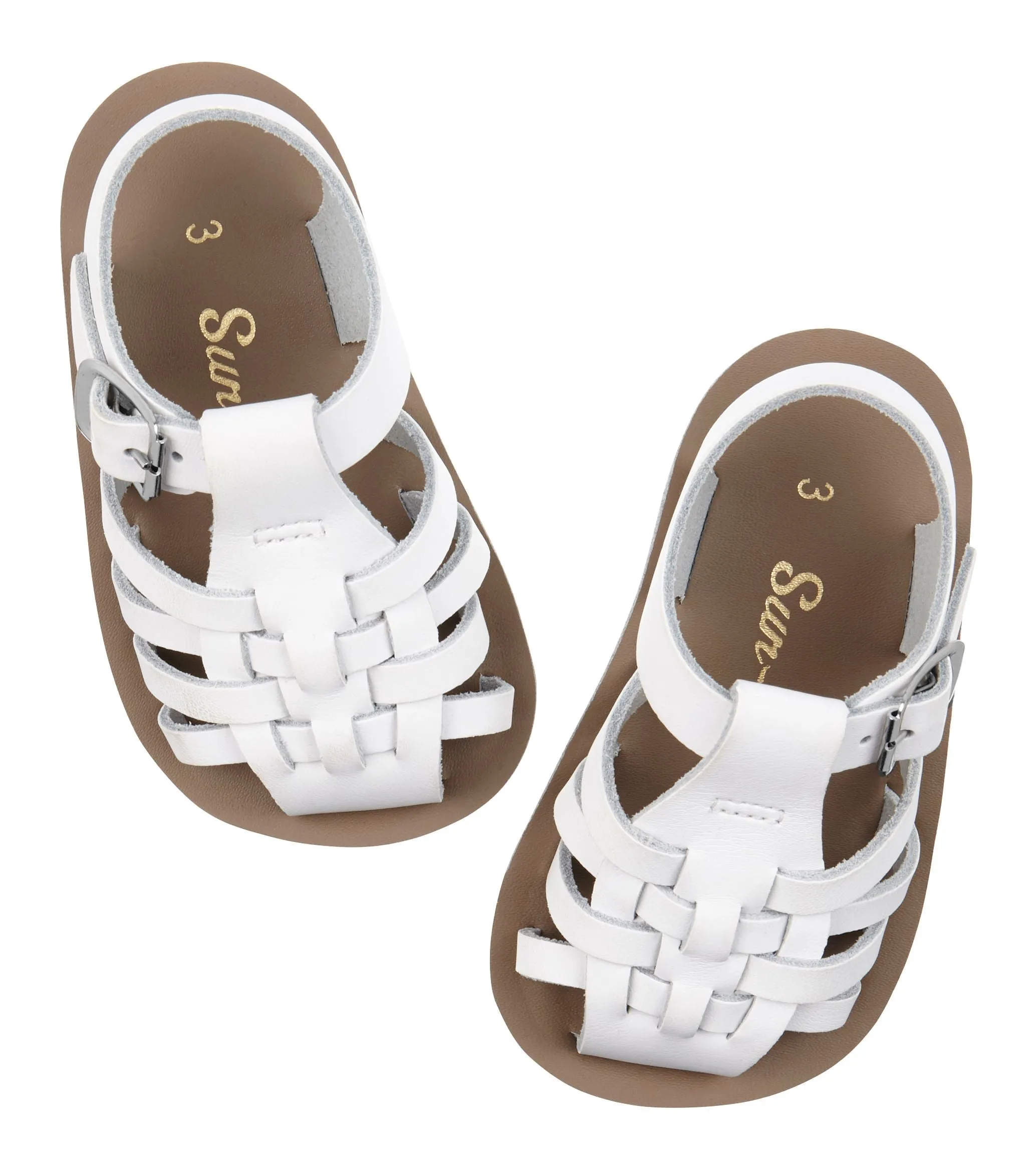 Salt-Water Sun-San | Kids Sailor Sandals | White