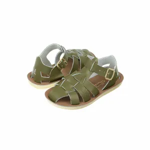 Salt-Water Sun-San Kid's Sandals - Shark - Olive