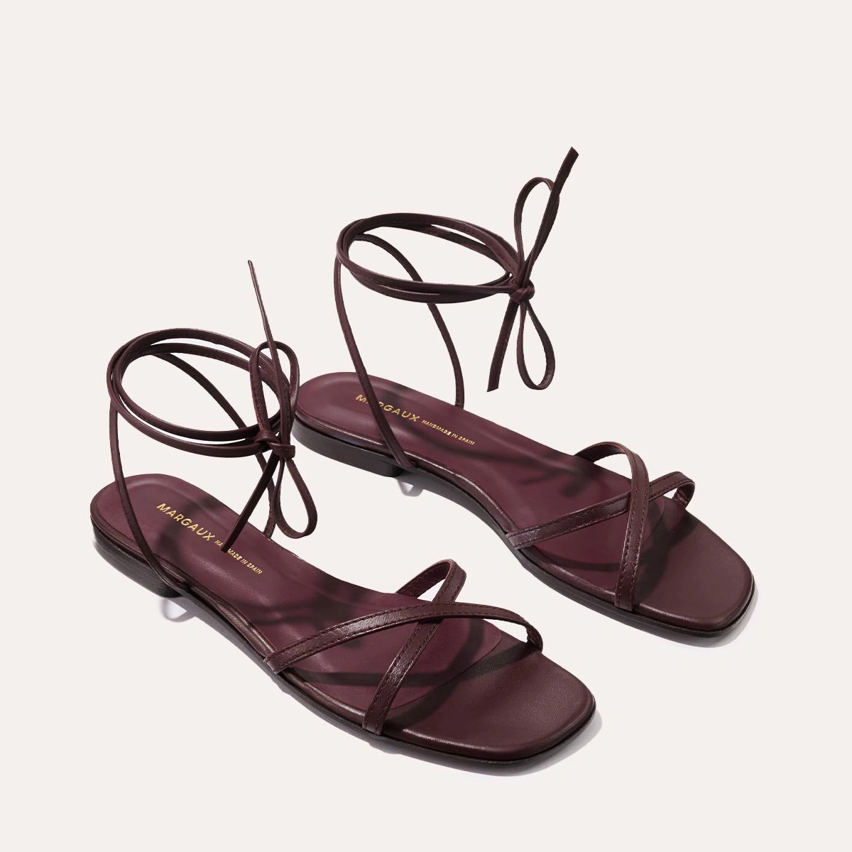 Supportive frame Energy Return Foam The Wrap Sandal - Burgundy Nappa