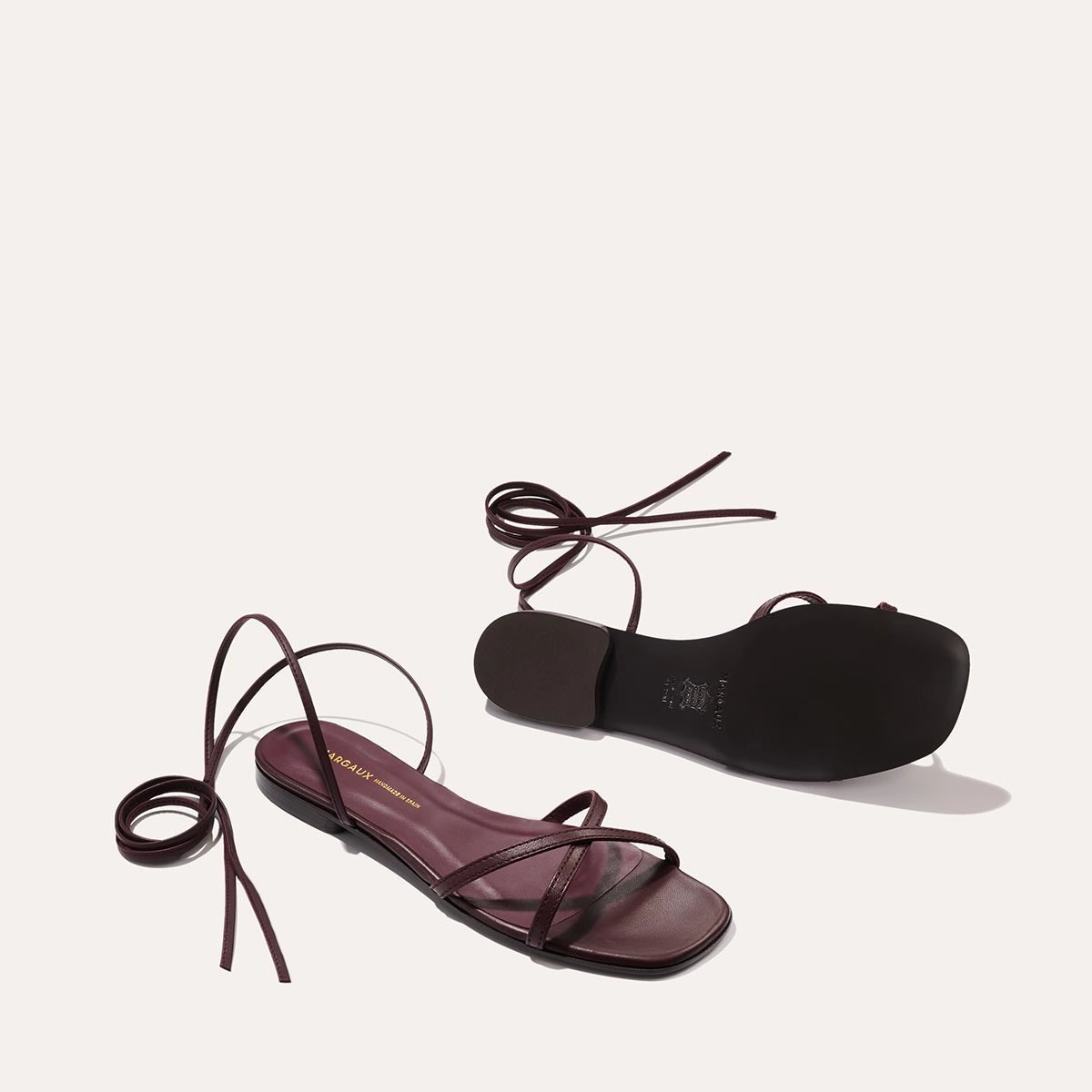 The Wrap Sandal - Burgundy Nappa Lightweight EVA