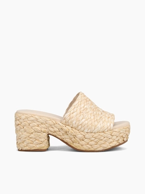 Sandal Designs Gilda Natural Raffia Durable Sole Contoured Footbed Gilda Natural Raffia