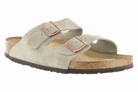Sandal Finishes Birkenstock Arizona Soft Footbed Suede Leather Taupe Birkenstock Arizona Soft Footbed Suede Leather Taupe Layered Midsole