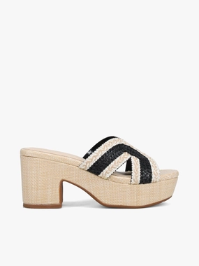 Sandal Sole Gen Black Raffia Secure Wrap Gen Black Raffia