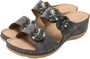 Sandals for Women, Women Comfortable Sandals Slippers Anti-Slip Breathable Vintage Flip Flop with Arch Support