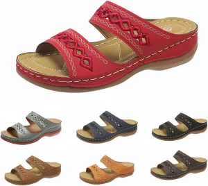 Sandals for Womens Trendy Comfortable Wedge Shoes Slip On Wide Width Sandals for Women Summer Casual Walking Sandal