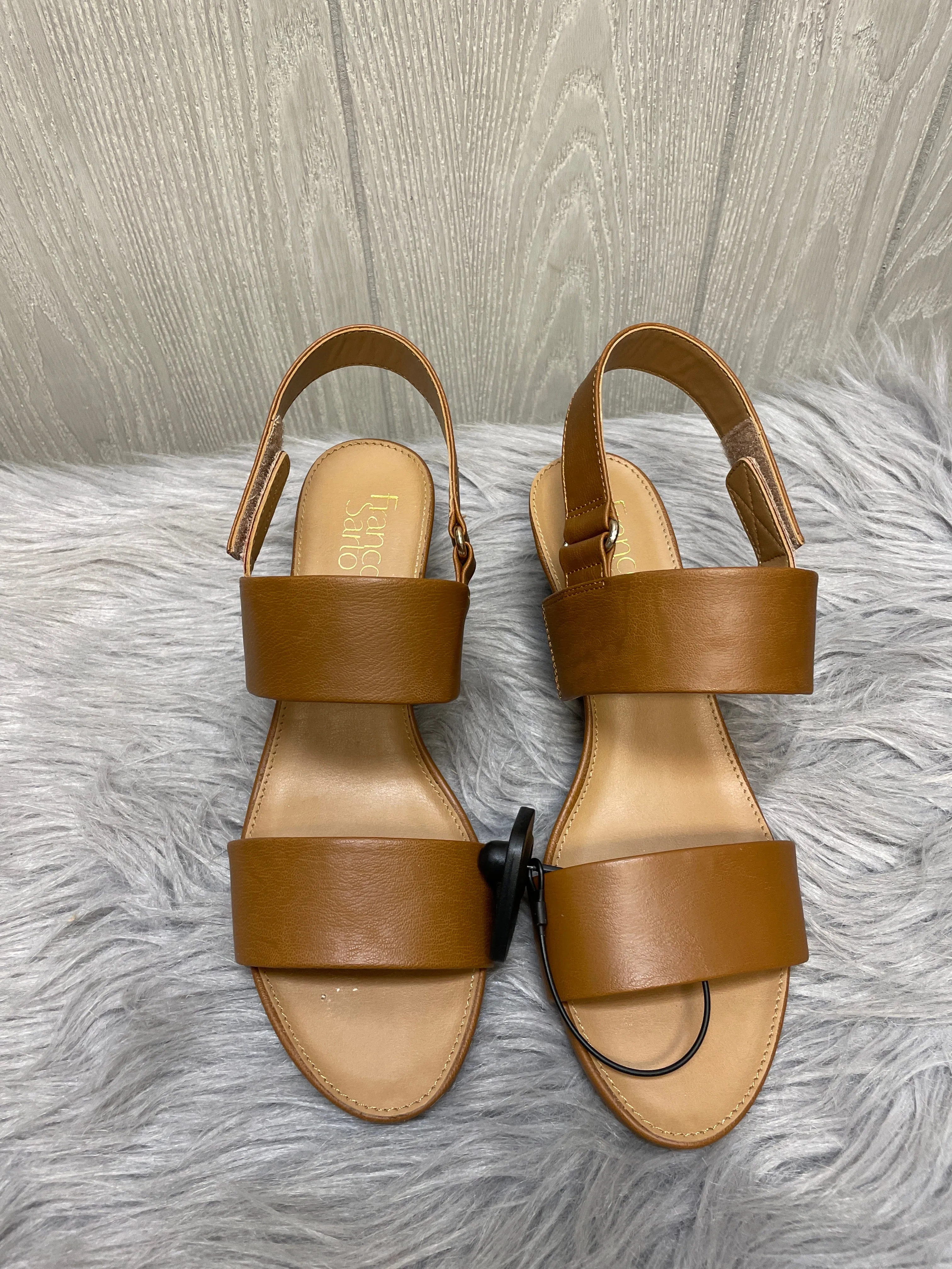 Sandals Heels Kitten By Franco Sarto In Brown, Size: 8.5