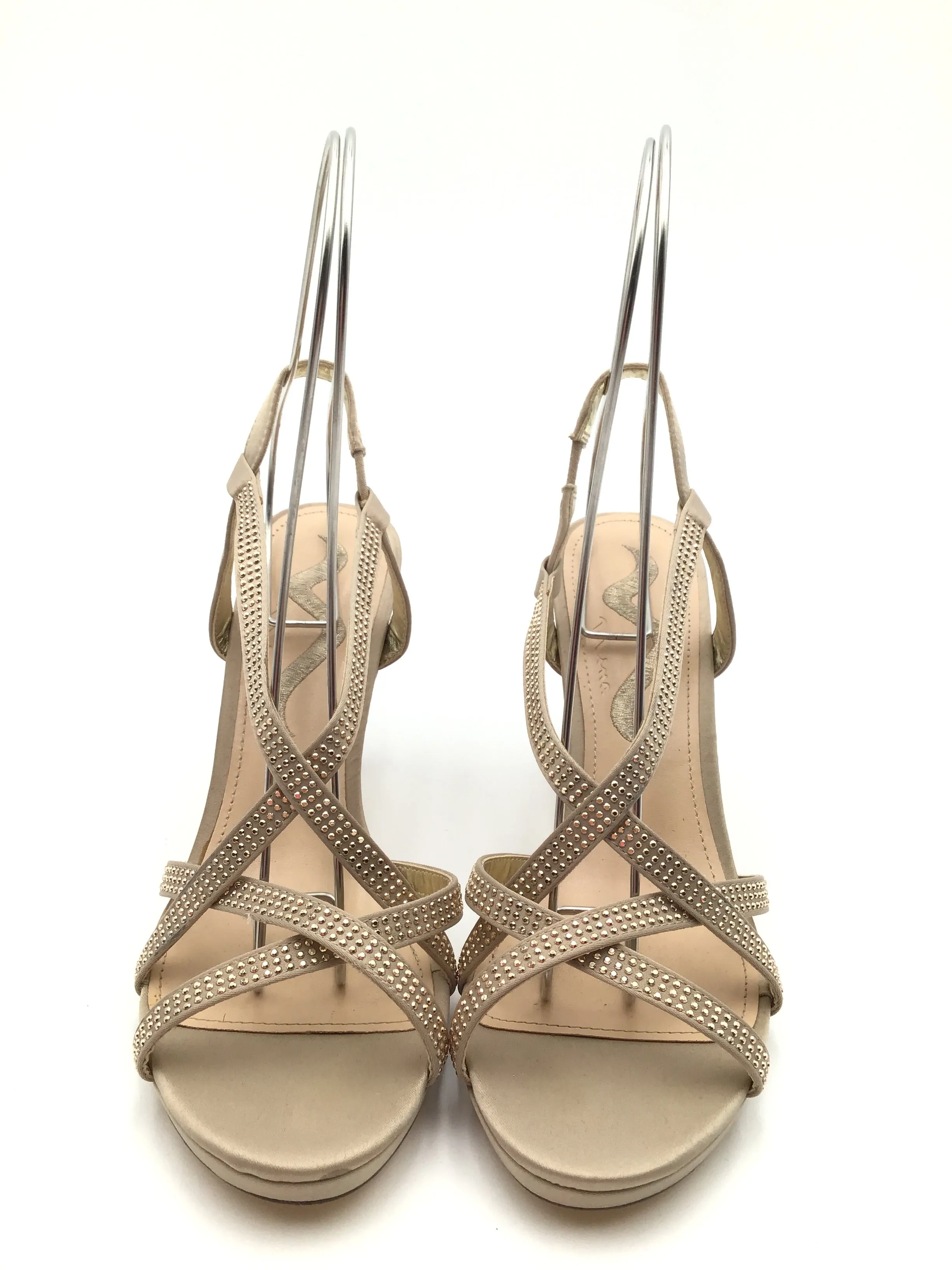 Sandals Heels Stiletto By Nina In Beige, Size: 7.5