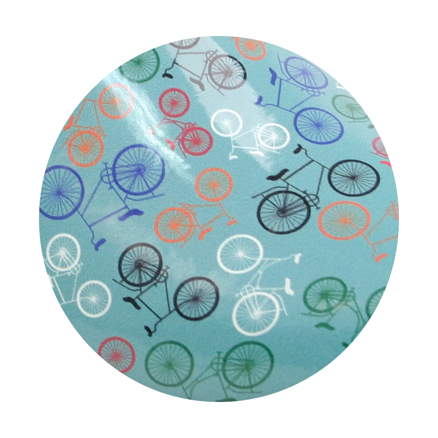 Sanita Auburn Women's Bicycle Print Patent Leather Teal Nursing Clog