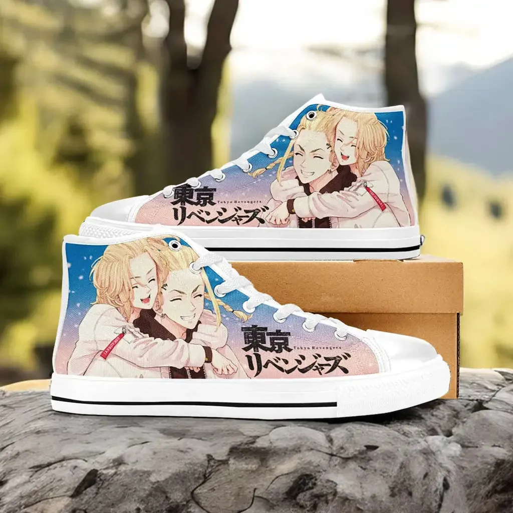 Sano Manjiro Draken Mikey Tokyo Revengers Shoes High Tops Sneakers for Kids and Adults