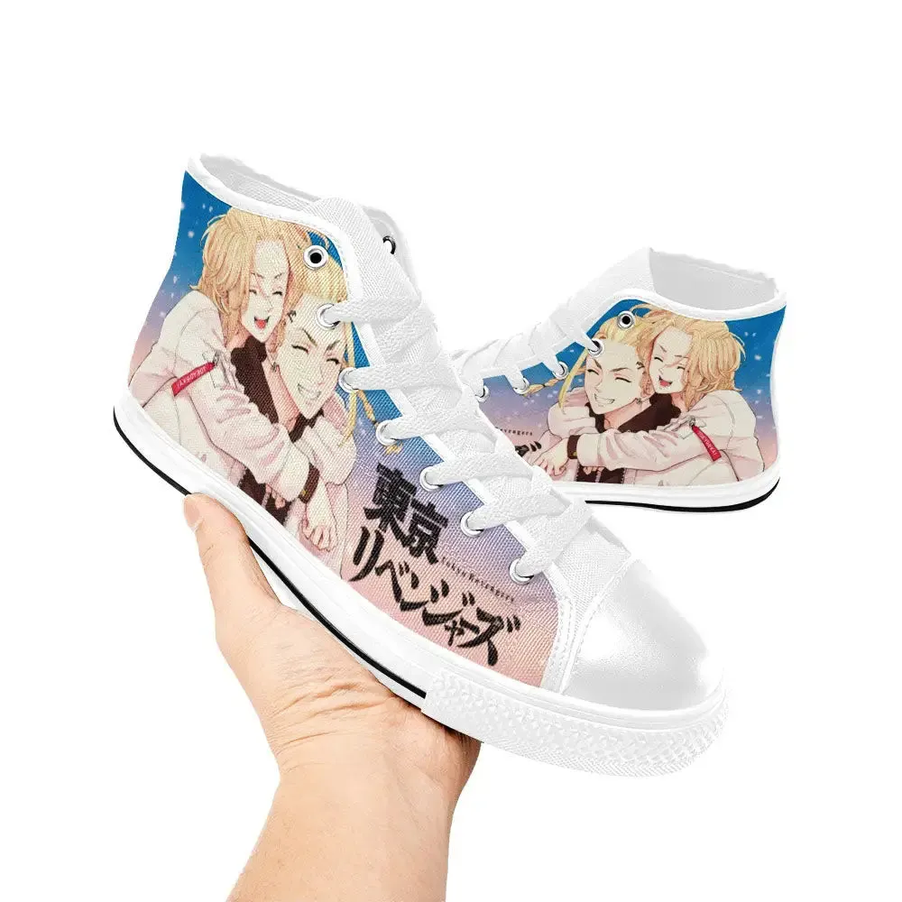 Sano Manjiro Draken Mikey Tokyo Revengers Shoes High Tops Sneakers for Kids and Adults
