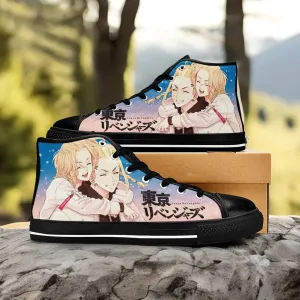 Sano Manjiro Draken Mikey Tokyo Revengers Shoes High Tops Sneakers for Kids and Adults