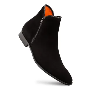 Scratch - proof Moretti Suede Zip Boot | Mezlan Flats Slip Resistant Outsole Moretti Suede Zip Boot | Mezlan