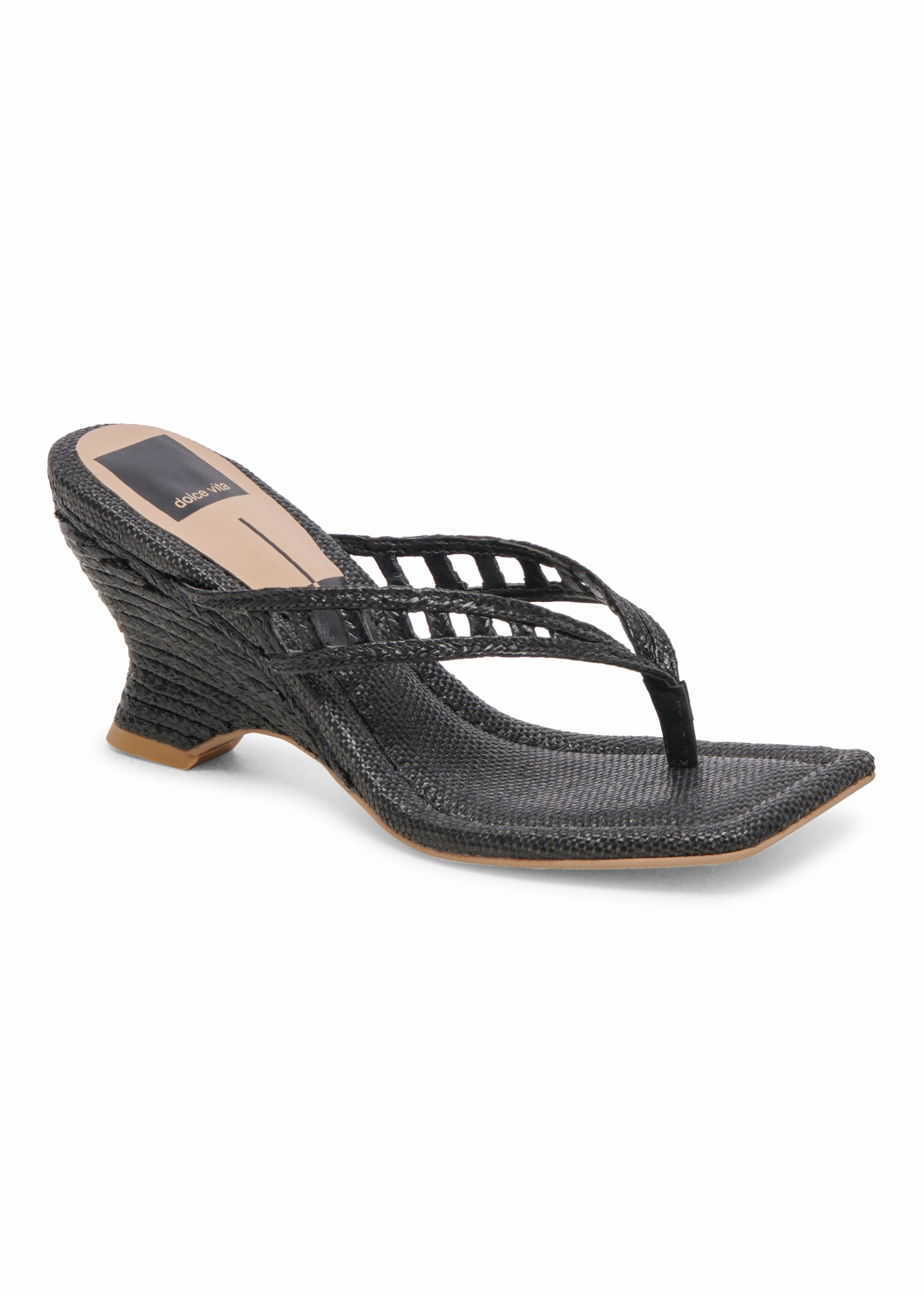 Nullah Wedges - Onyx Raffia avid cyclists