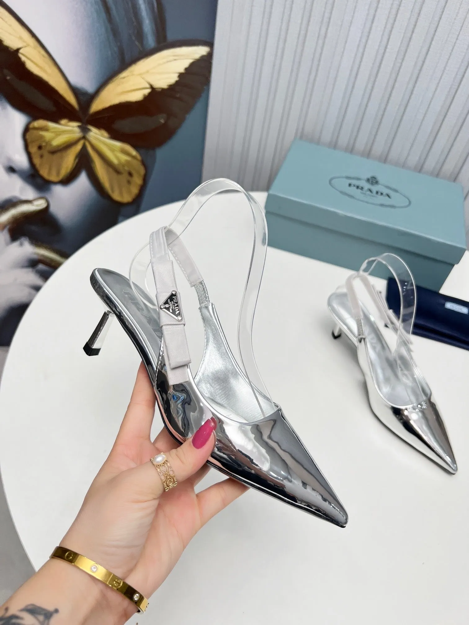SE1145 PD Leather Slingback Pumps 50mm / Size5-10