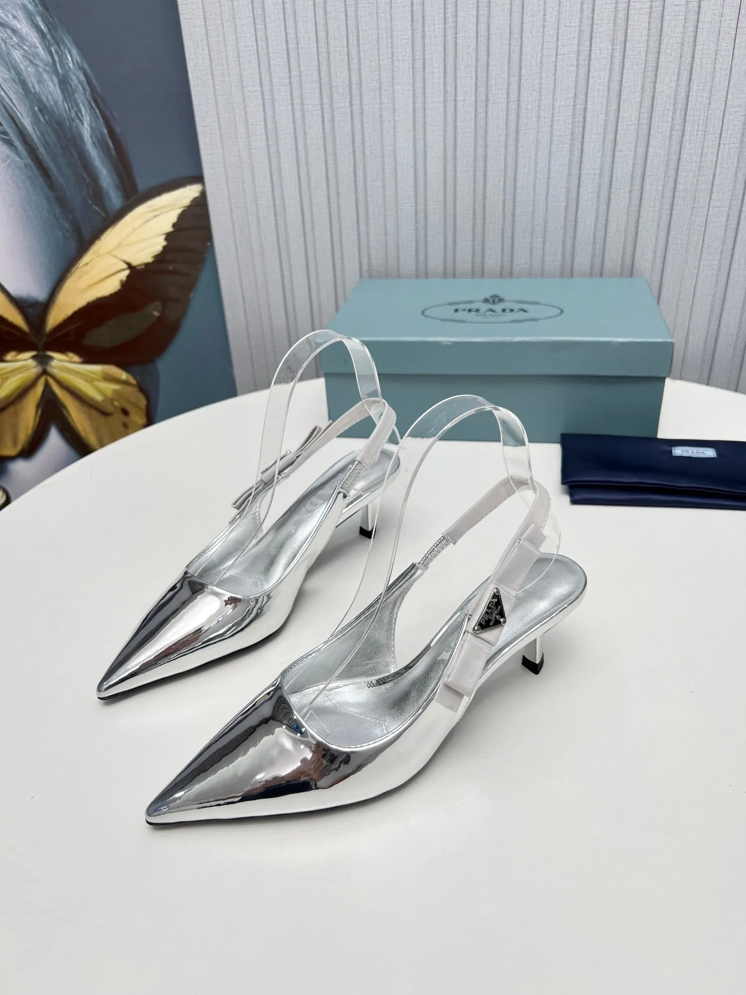 SE1145 PD Leather Slingback Pumps 50mm / Size5-10