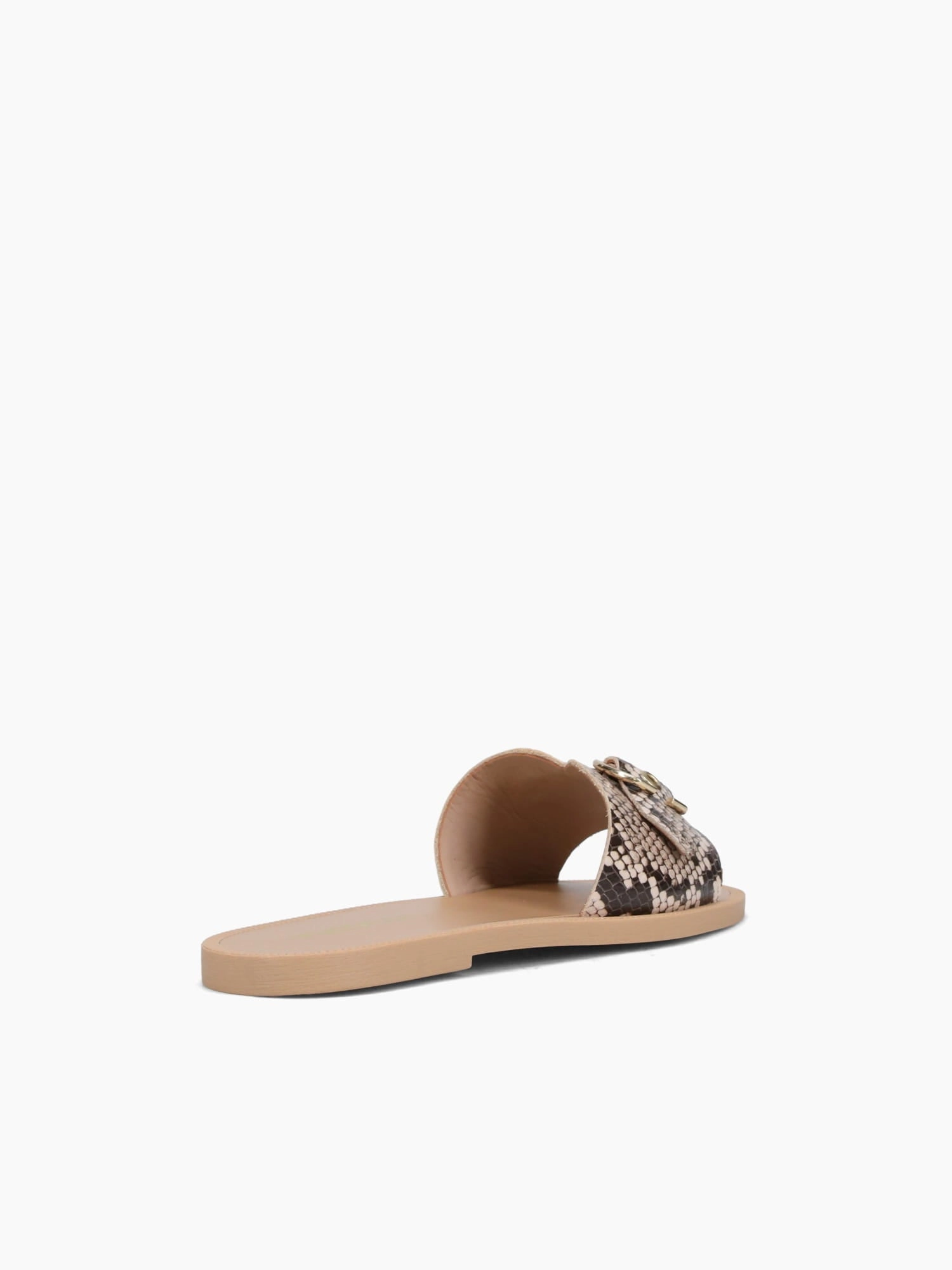 Slip Resistant Sole Pattern Sunny Mood Camila Creme Snake Sienna