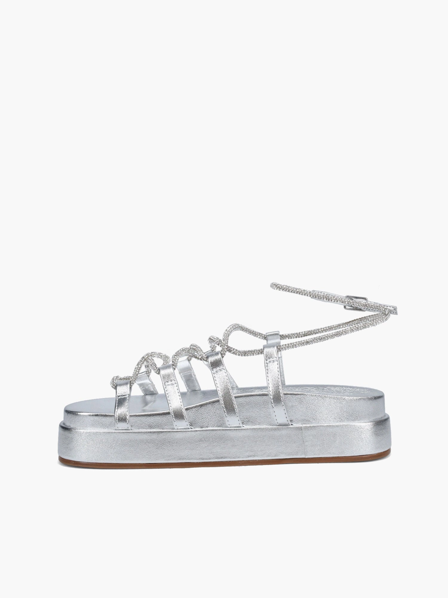 Alda Silver Strass Comfortable And Lightweight Mid Heel