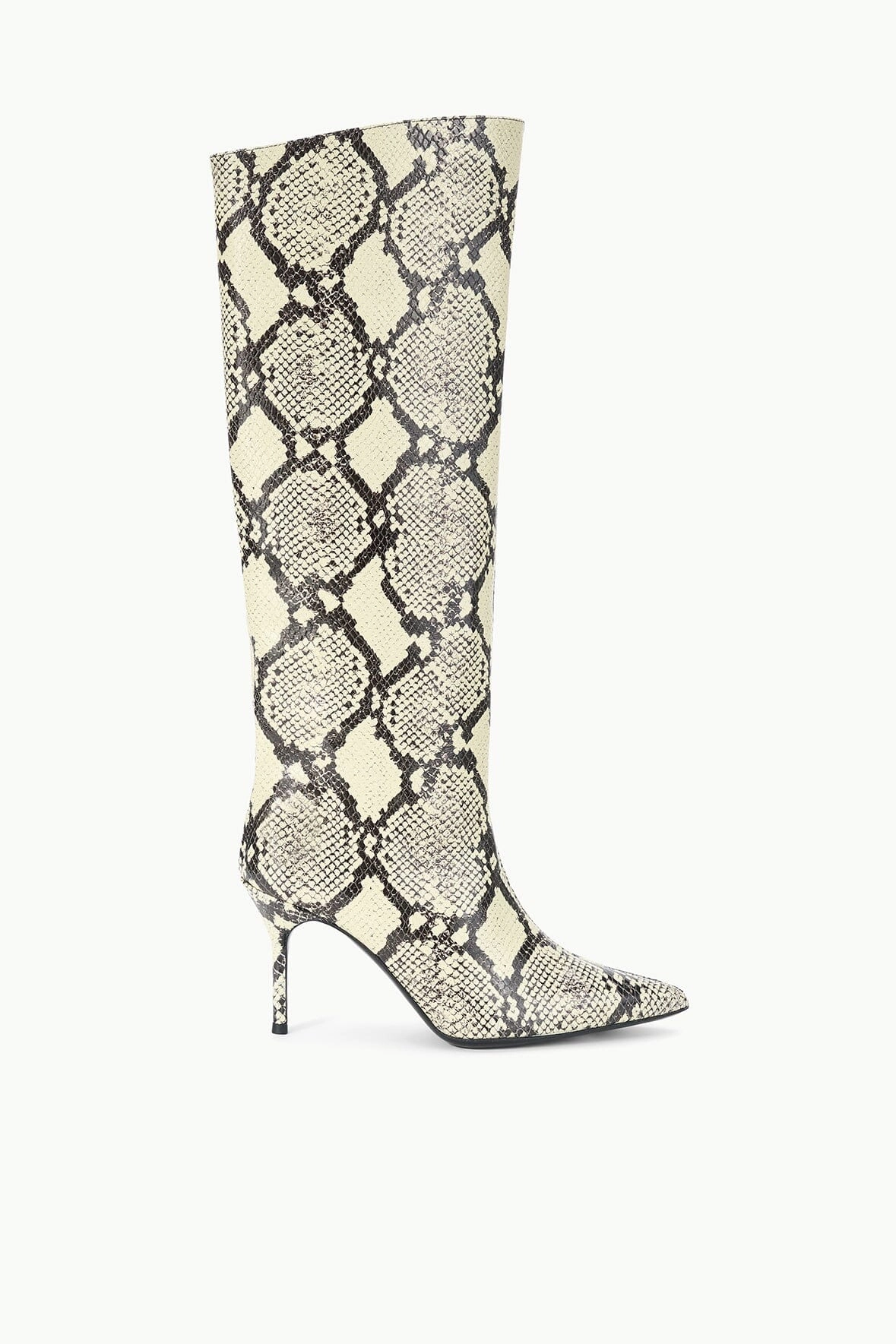 Non Slip Tread Pattern SEBASTIAN HIGH HEEL BOOT | WHITE SNAKE