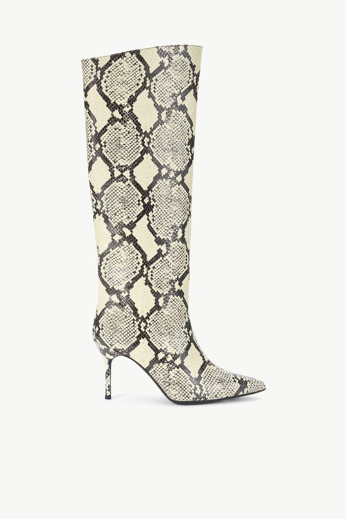 Rain Safe warm glow SEBASTIAN HIGH HEEL BOOT | WHITE SNAKE