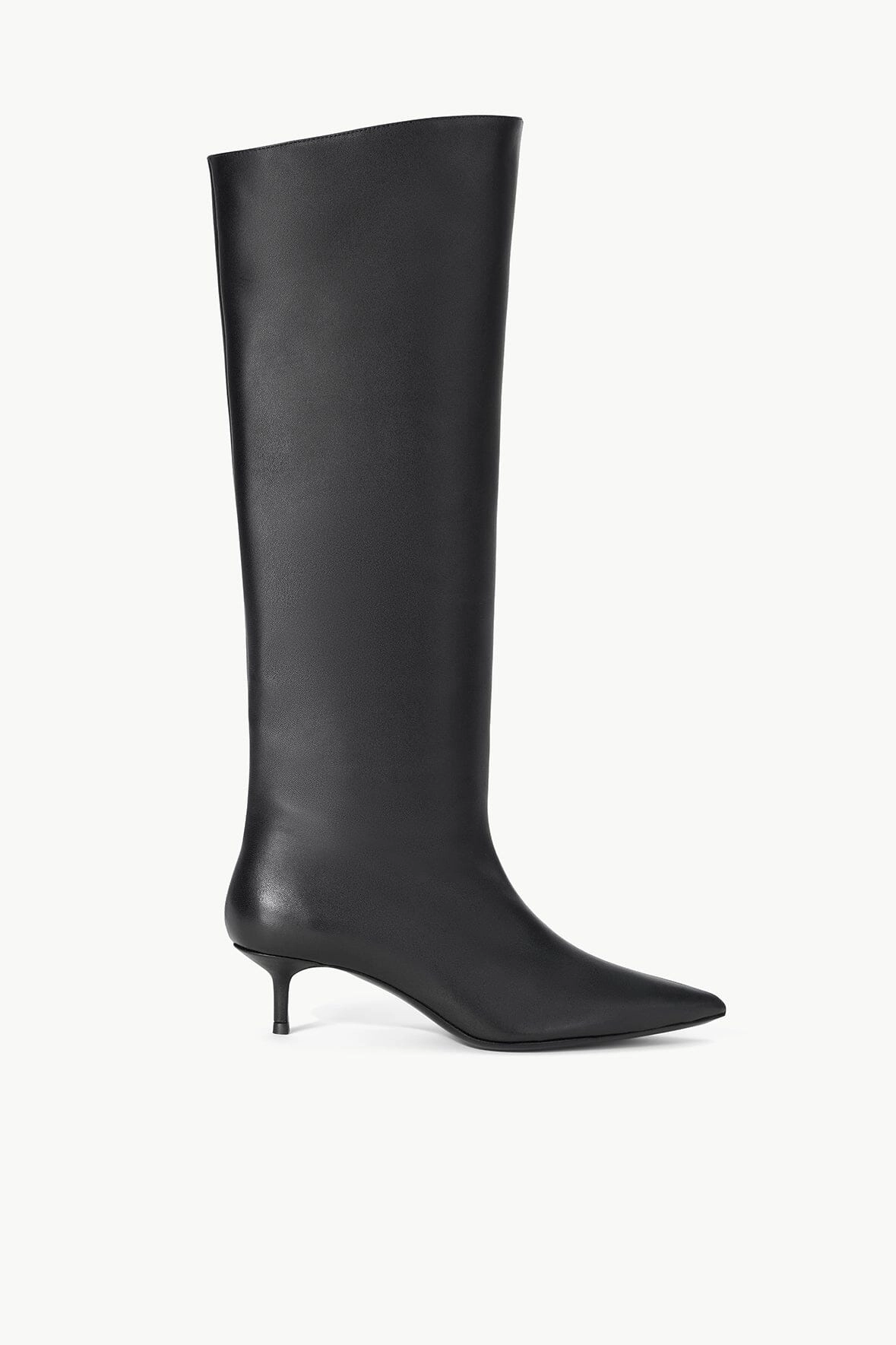 SEBASTIAN KITTEN HEEL BOOT | BLACK Dinner Look Smooth zipper closure
