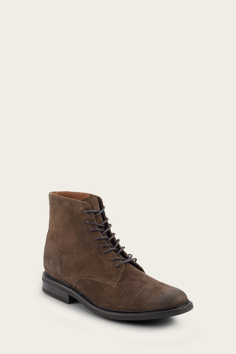 Forest Wide Toe Box Construction Seth Cap Toe Lace Up - Dark Brown - Pre-Loved