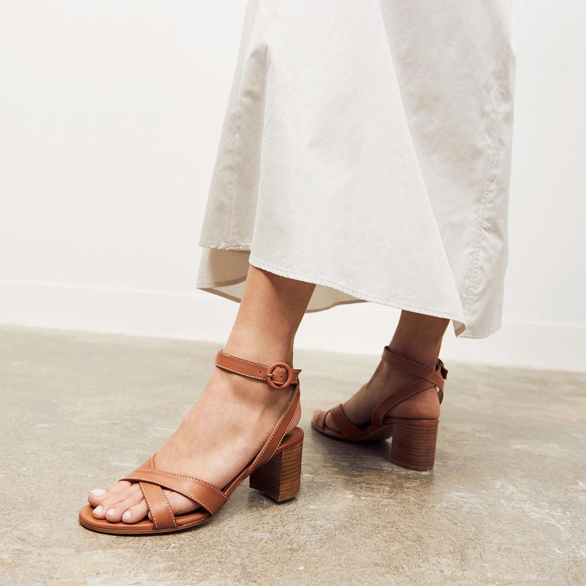 Dual Density Midsole Layer The City Sandal - Saddle Nappa