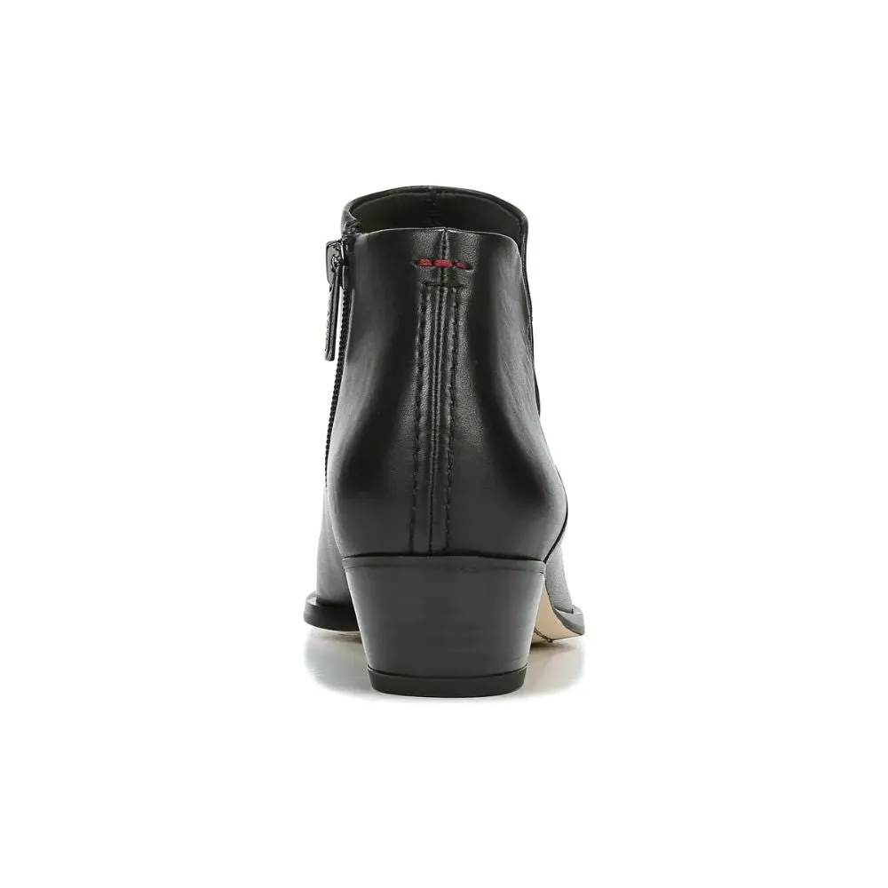 Shellson Black Leather Franco Sarto Ankle Boots