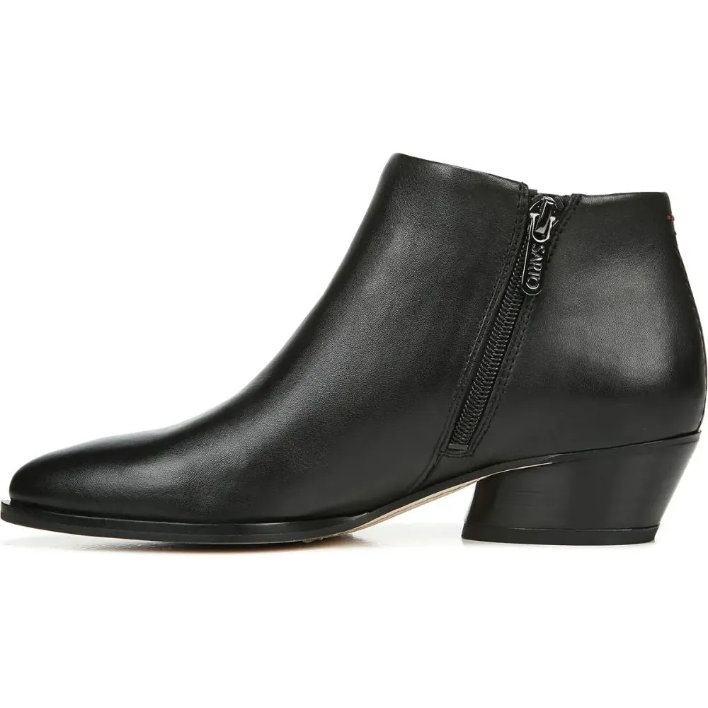 Shellson Black Leather Franco Sarto Ankle Boots
