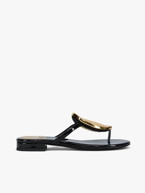 Shieldlo Black Shiny High Fashion Sandals Shieldlo Black Shiny Stylish Footwear