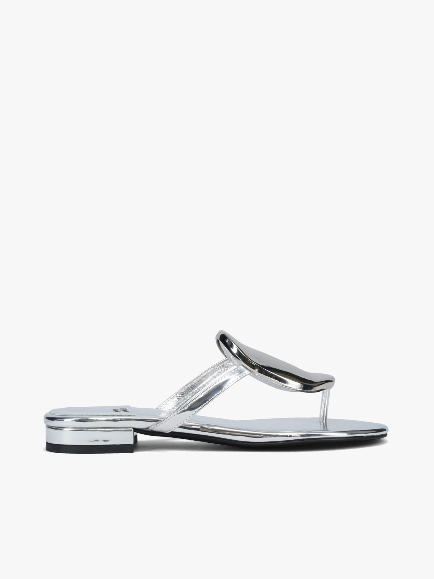Classic Sandals Shieldlo Silver Shiny