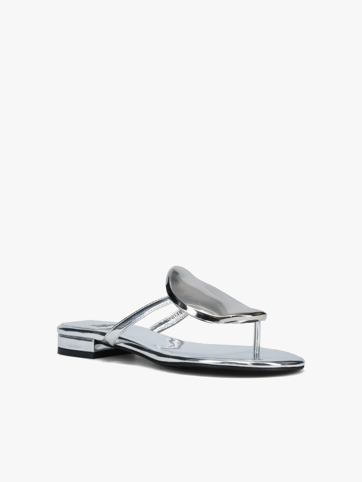 Trendy Footwear for Summer Anti Slip Shieldlo Silver Shiny