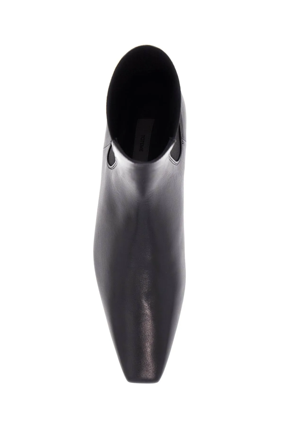 shiny black leather chelsea boots with rubber sole 251 WAS0206 LE0124 BLACK