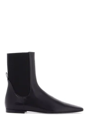 shiny black leather chelsea boots with rubber sole 251 WAS0206 LE0124 BLACK