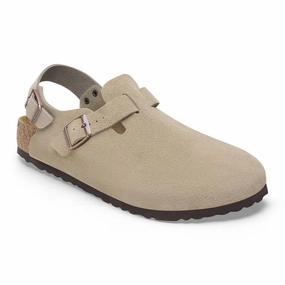 Shock Absorption Midsole Birkenstock Women's Tokio Clog - Taupe Suede Shock Absorption Midsole Birkenstock Women's Tokio Clog - Taupe Suede Eco Friendly Construction
