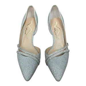 Shoes Heels Kitten By Nina In Silver, Size: 8