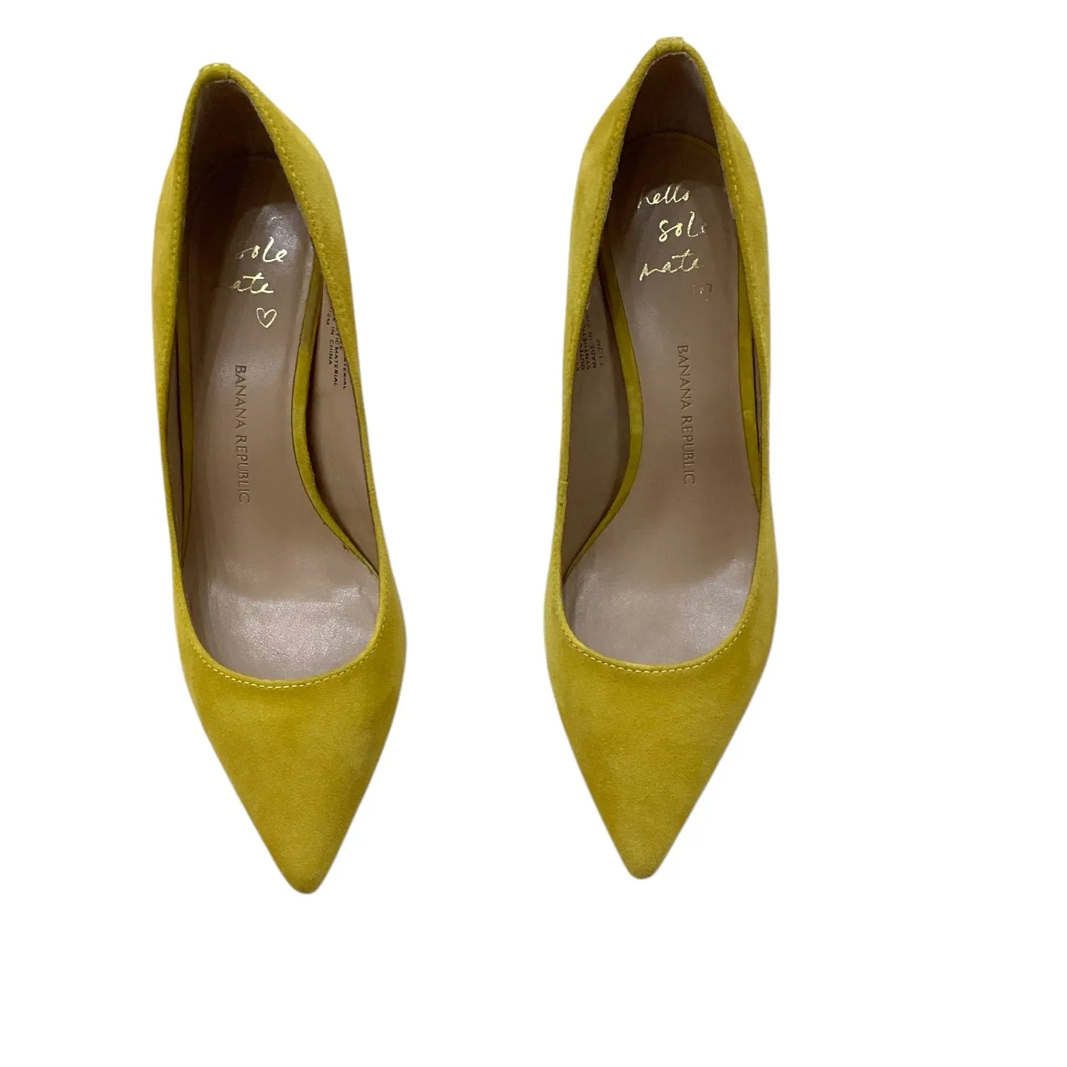 Shoes Heels Stiletto By Banana Republic In Yellow, Size: 7.5
