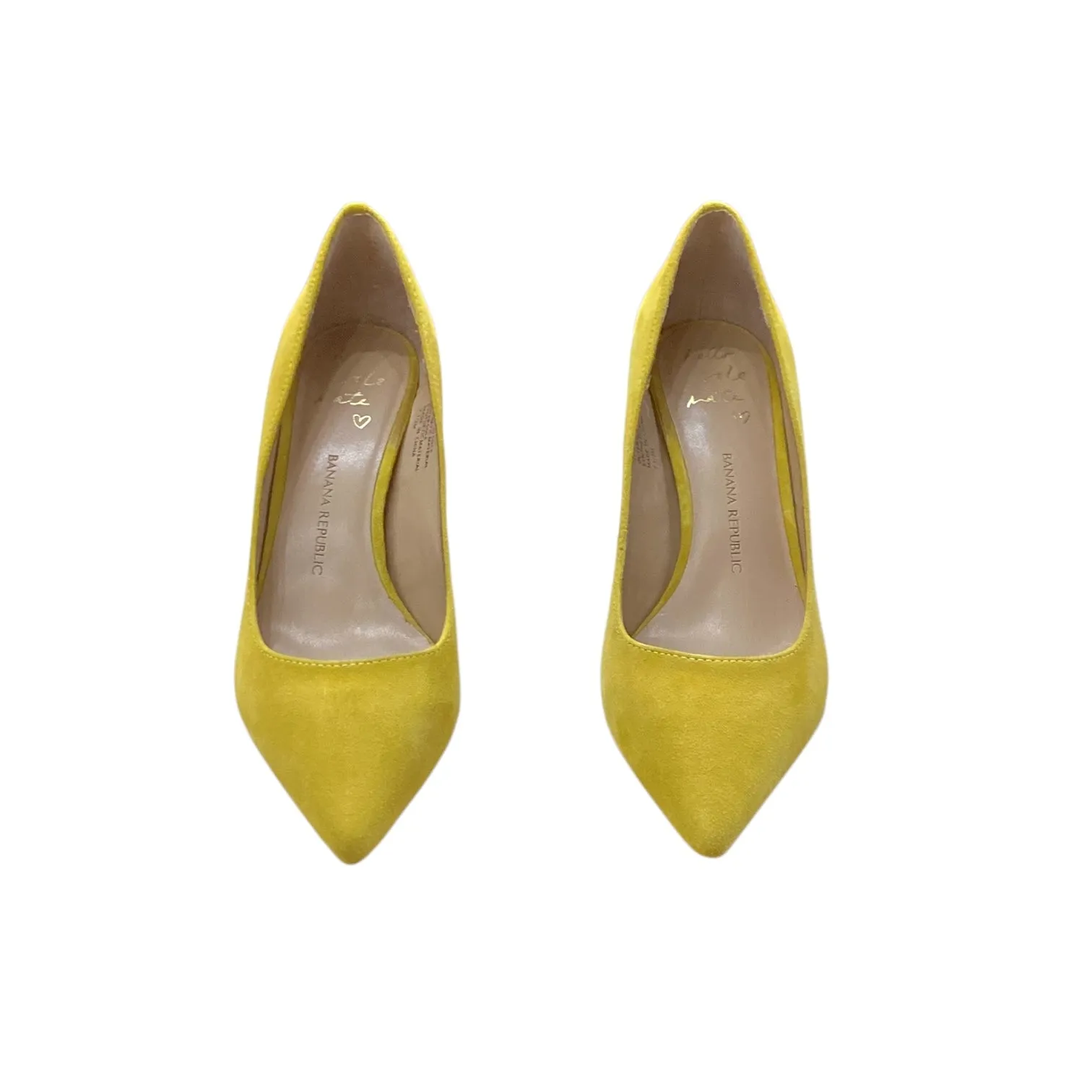 Shoes Heels Stiletto By Banana Republic In Yellow, Size: 7.5