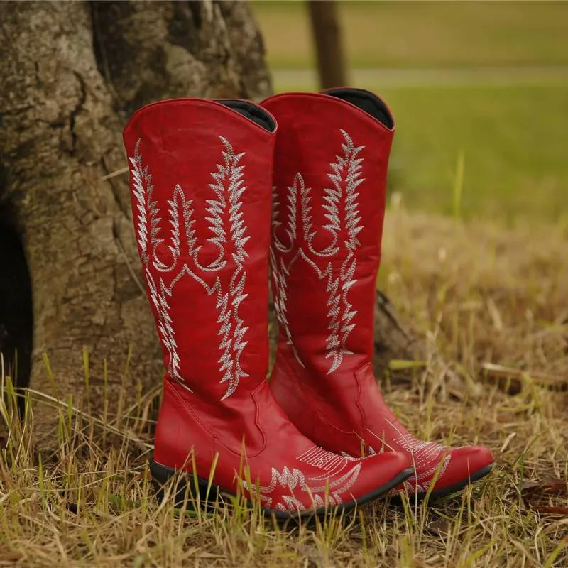 Short Country cowboy boots for women bridesmaid dress boots