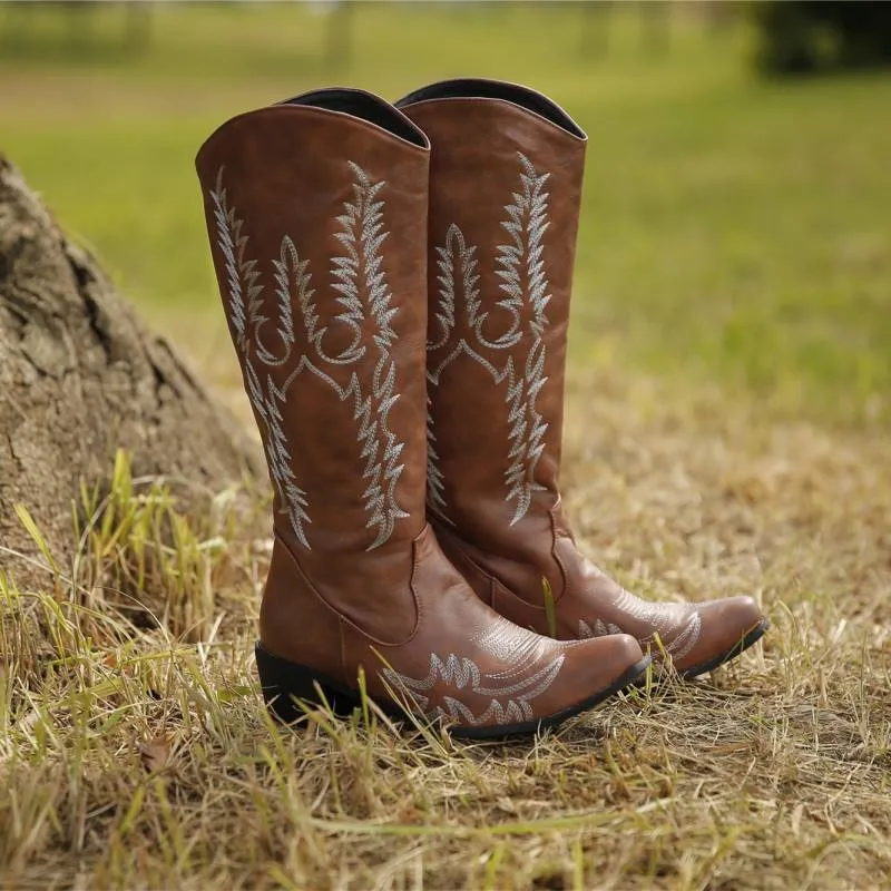Short Country cowboy boots for women bridesmaid dress boots