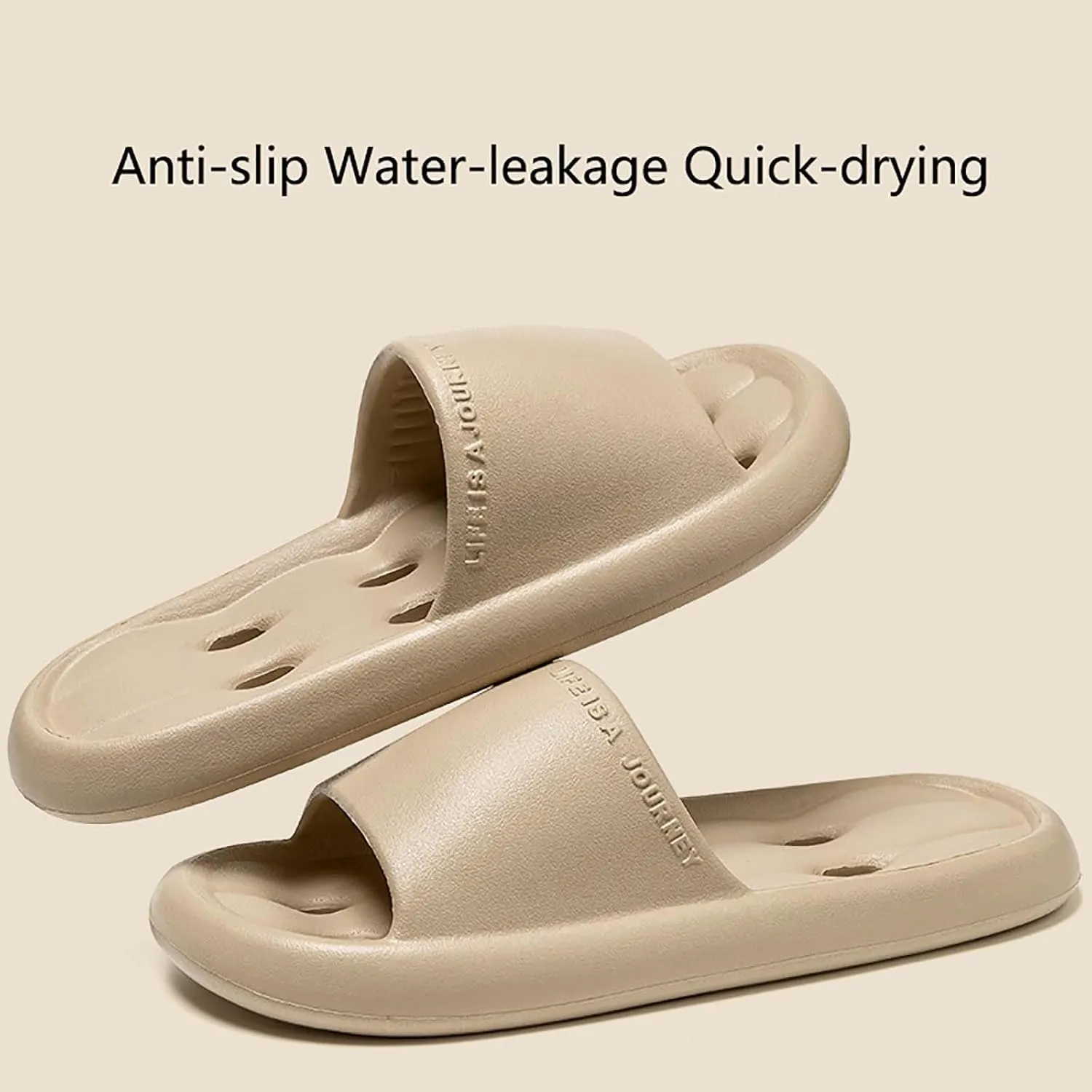 Shower Shoes for Women and Men Massage Pool Slides Soft Cushioned Slip Slides Slippers Fuzzy Arch Support