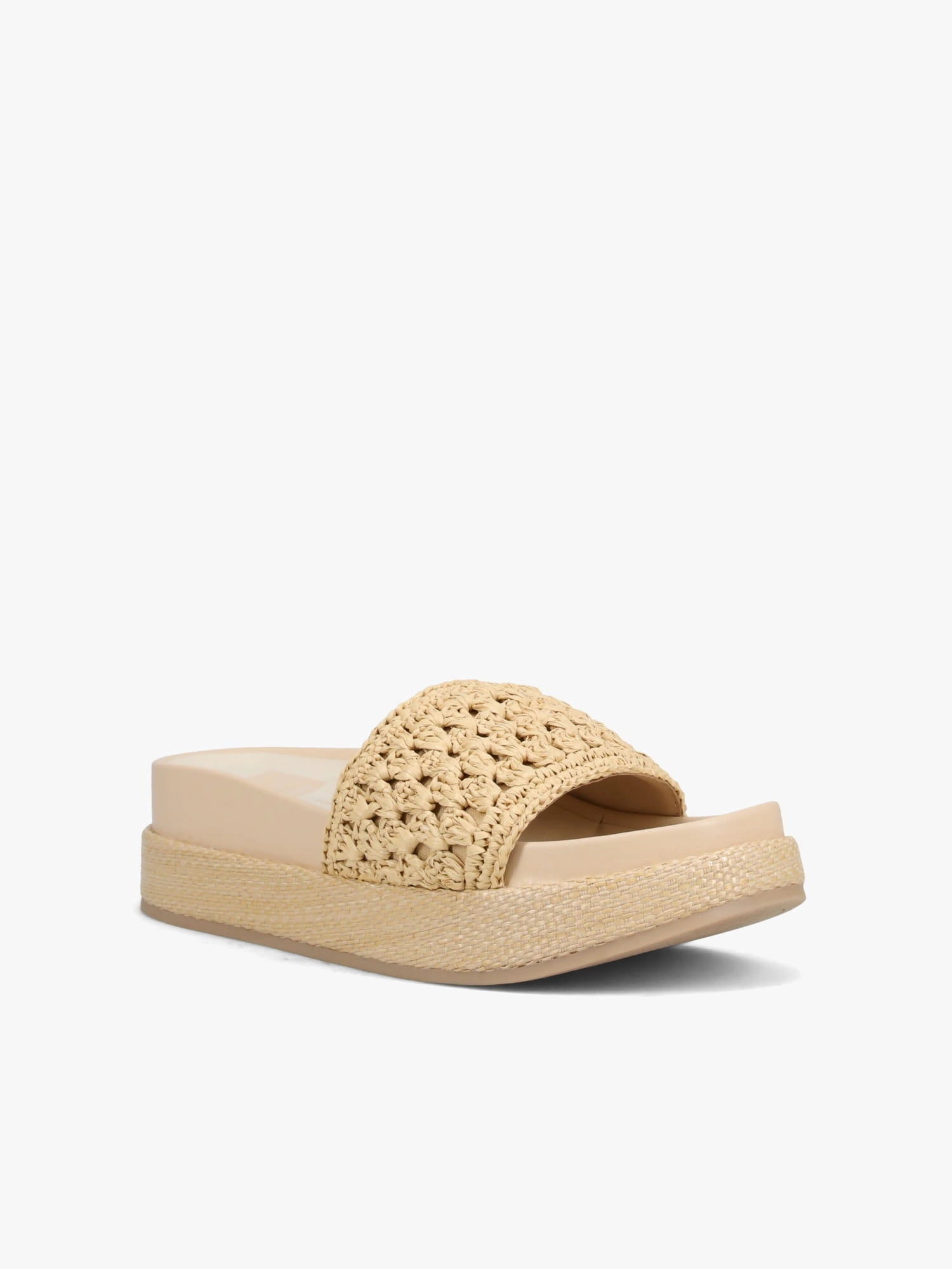 Sidona Flower Lt Natural Raffia synthetic leather Mono Tone
