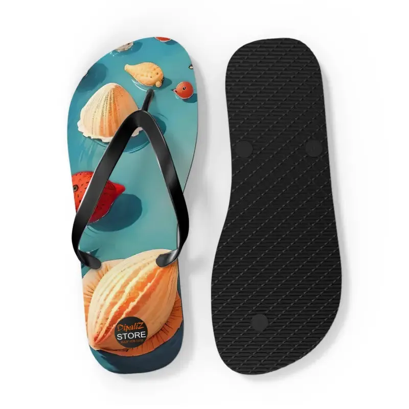 Sizzle your Dipaliz Sea Shell Unisex Flip Flops