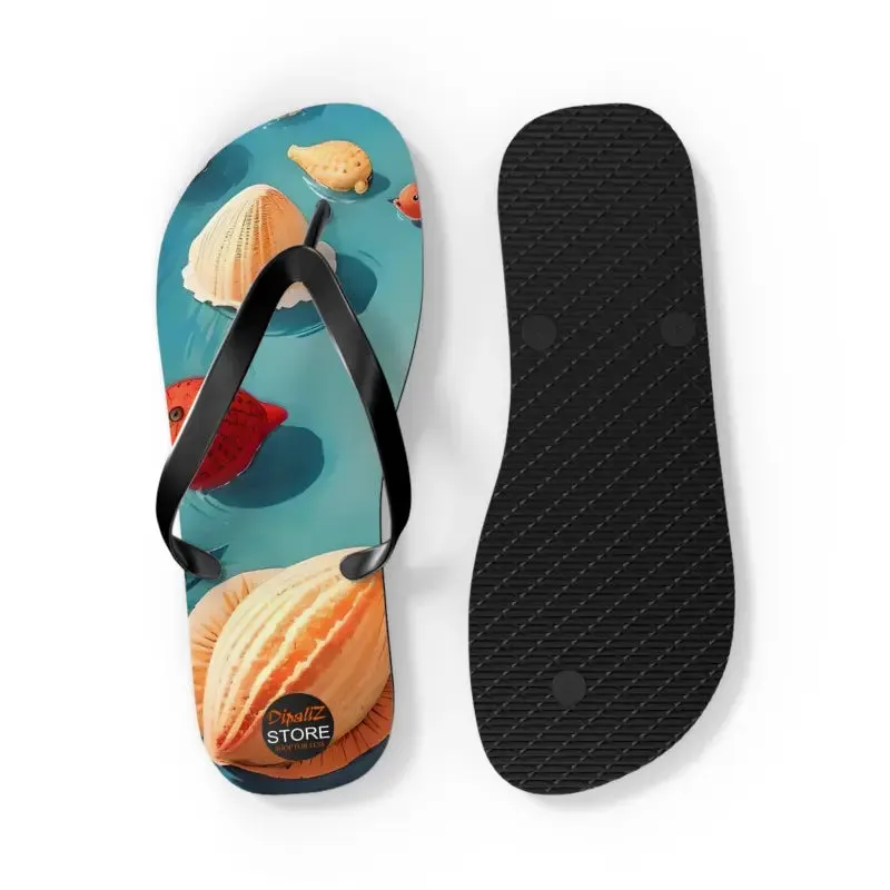 Sizzle your Dipaliz Sea Shell Unisex Flip Flops