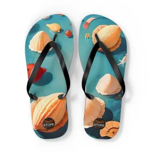 Sizzle your Dipaliz Sea Shell Unisex Flip Flops