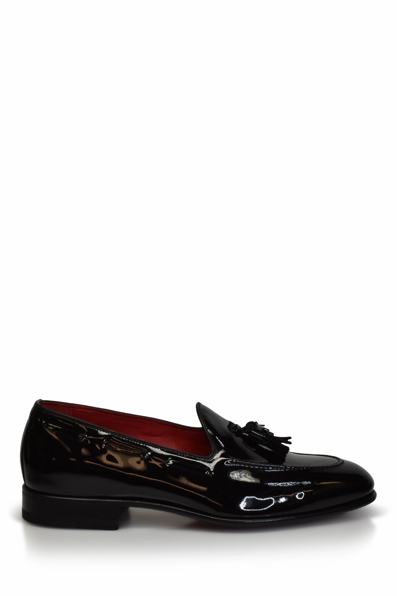 Run Club Patent Leather Cary Formal Tuxedo Loafer in Black
