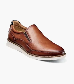 Slim flexibility Launch Moc Toe Slip On-Cognac Multi | Florsheim Launch Moc Toe Slip On-Cognac Multi | Florsheim Wide-fit Working