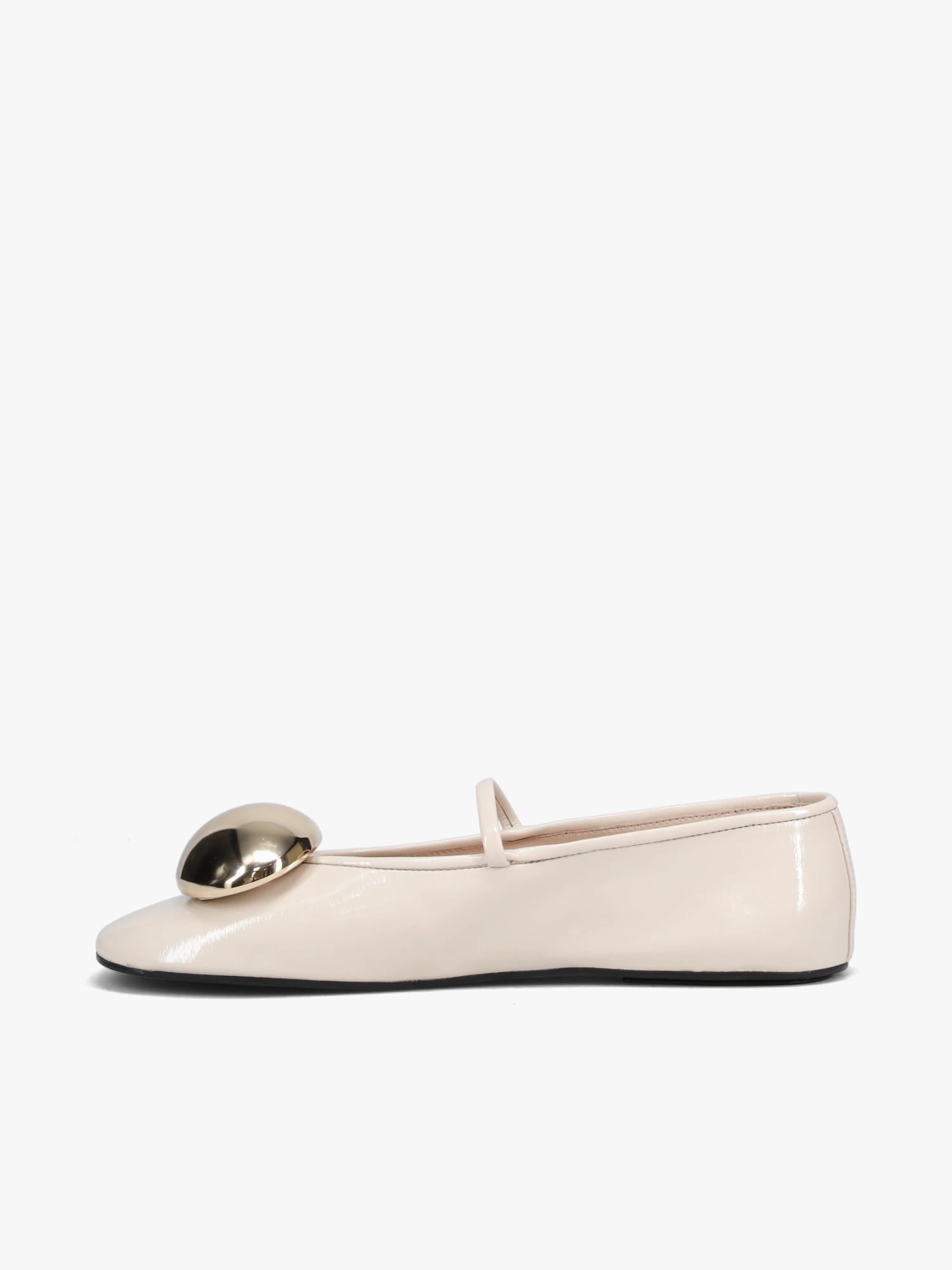 Market Glow Morning Fresh Balleorn Beige Gold kid crinkle patent