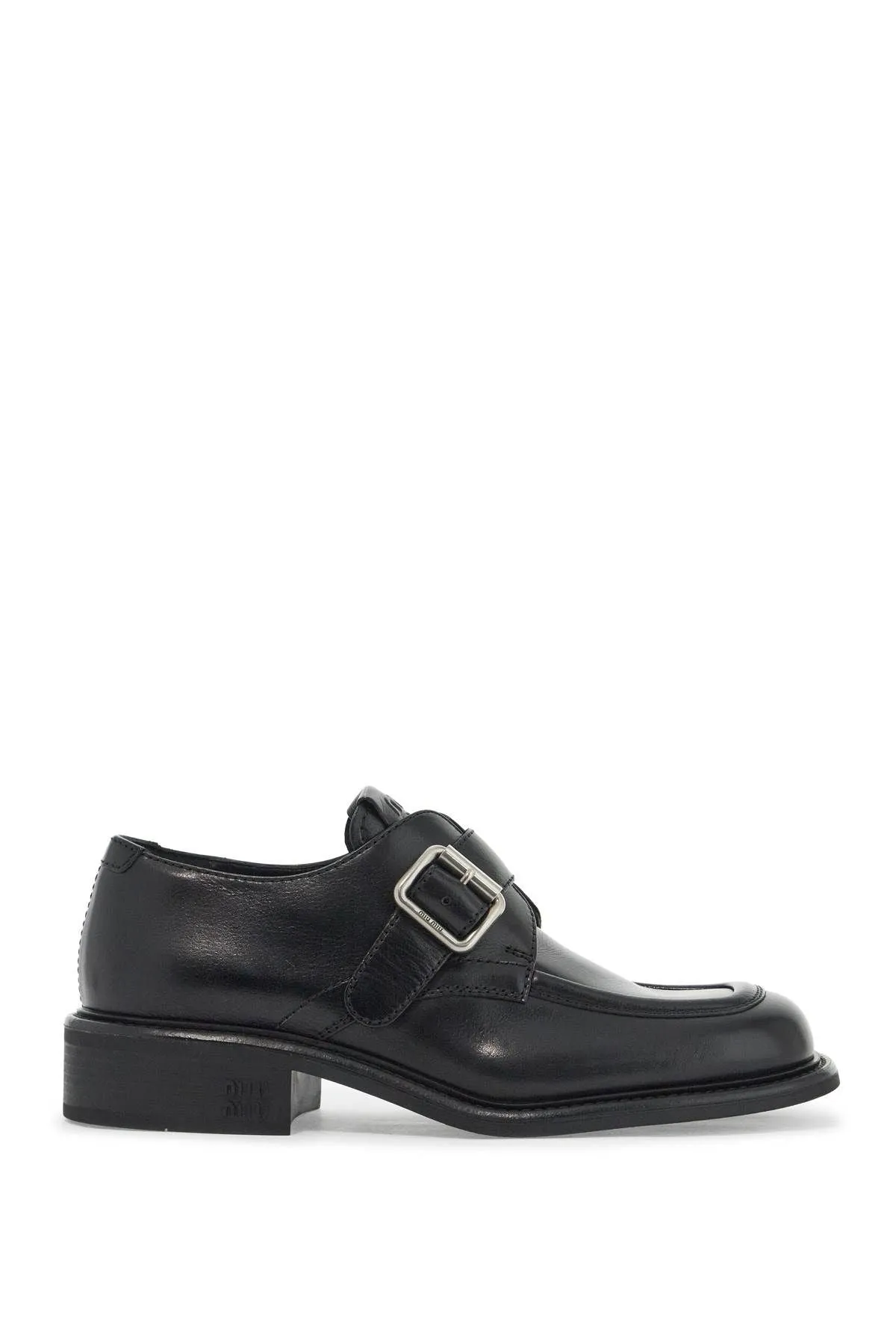Smooth Leather Monk Strap Shoes In 9