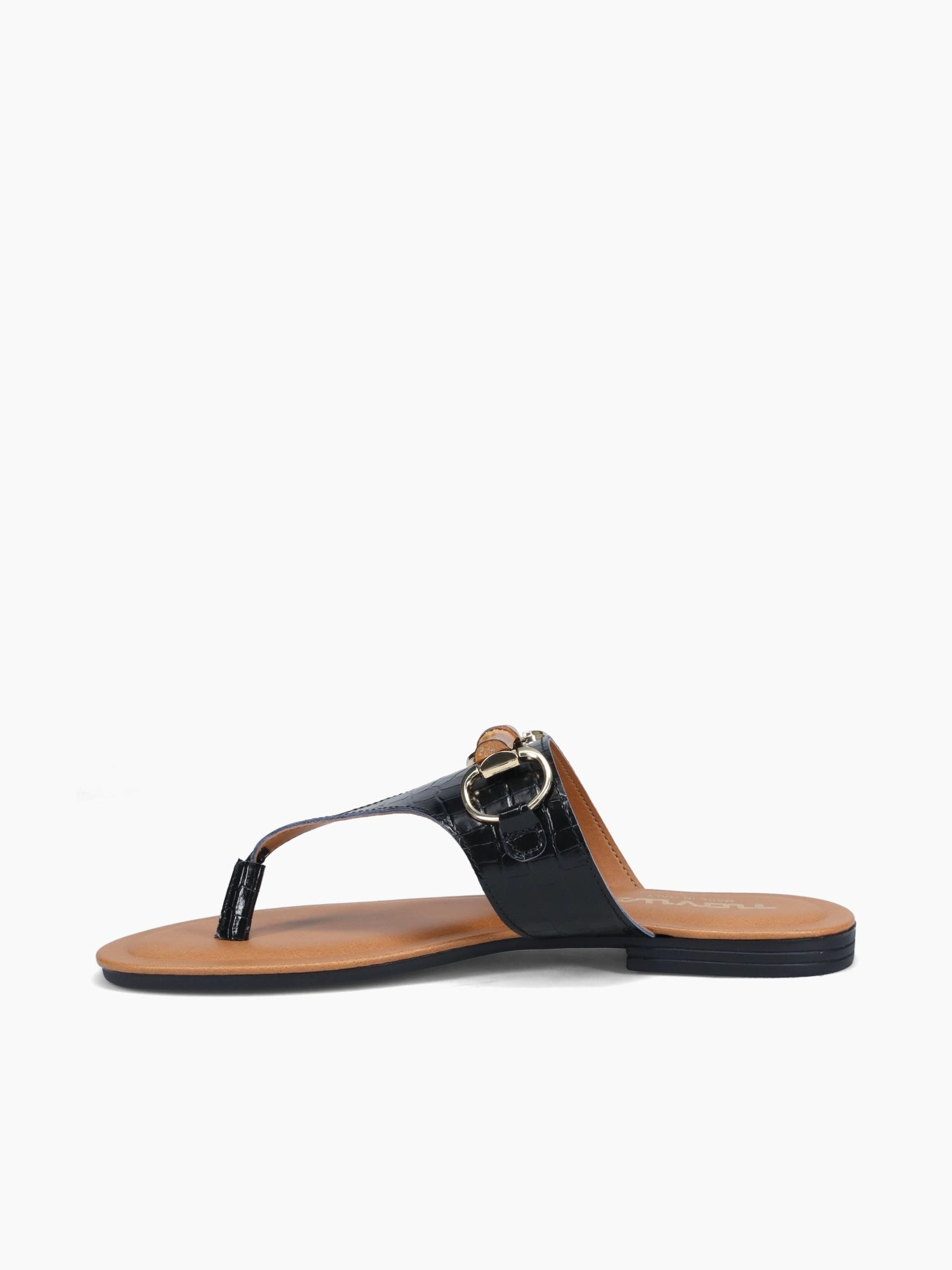 Rimini Black Croco Slip Ease Supportive Walk